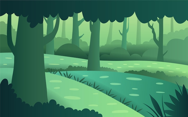 Free Vector gradient forest landscape