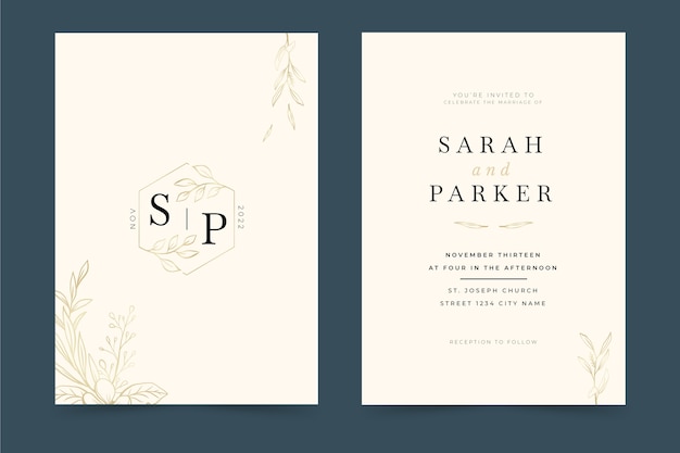 Gradient formal wedding invitations