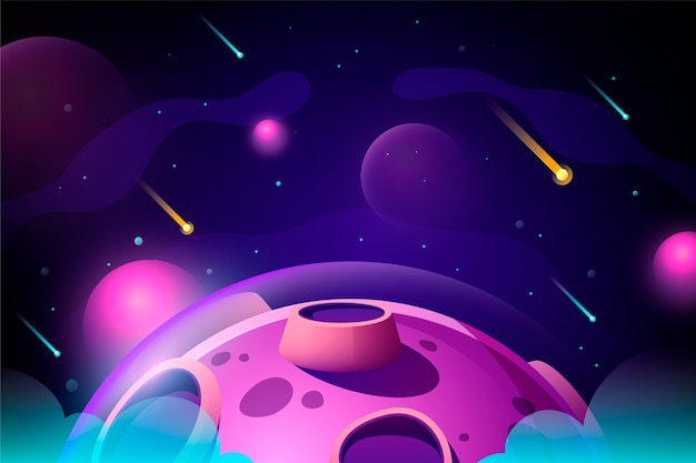 Free vector gradient galaxy background