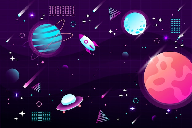 Free vector gradient galaxy background