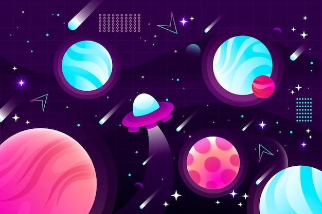 Free vector gradient galaxy background