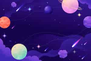 Free vector gradient galaxy background