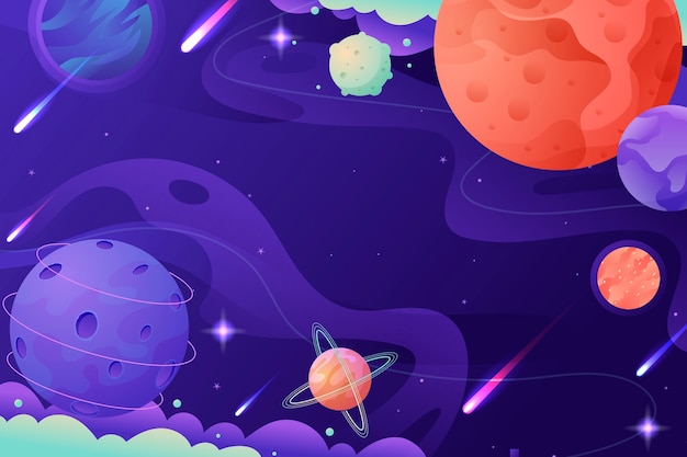 Free vector gradient galaxy background