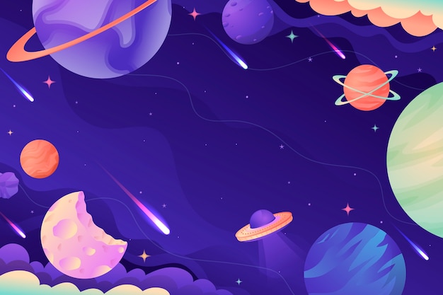 Free vector gradient galaxy background