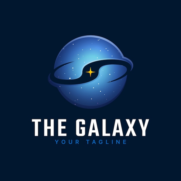 Free Vector gradient galaxy logo template