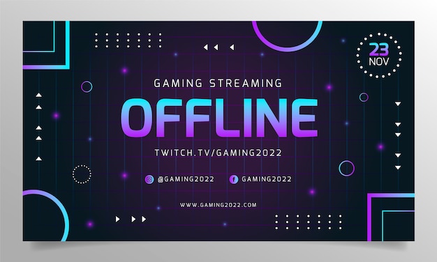 Gradient gaming streaming twitch background