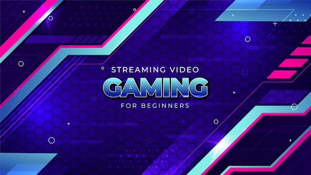 Free Vector gradient gaming youtube channel art