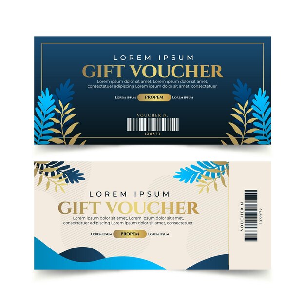 Gradient gift voucher banners