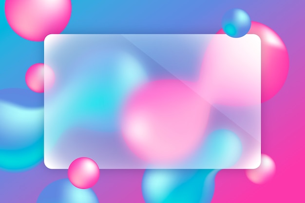 Free vector gradient glassmorphing background