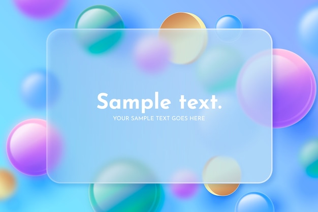 Free vector gradient glassmorphism background