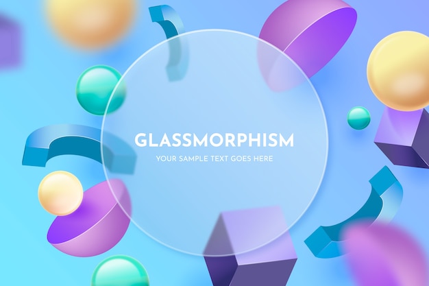 Free vector gradient glassmorphism background