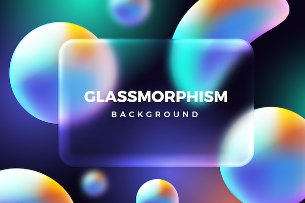 Free vector gradient glassmorphism background