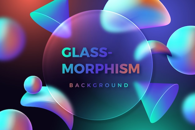 Free vector gradient glassmorphism background