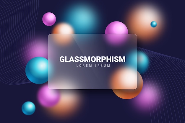 Free vector gradient glassmorphism background