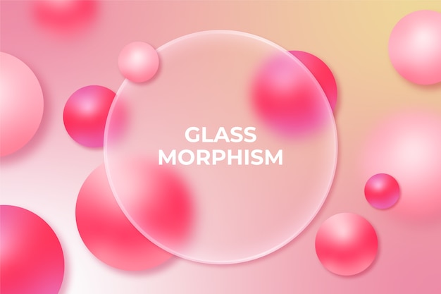 Free vector gradient glassmorphism background