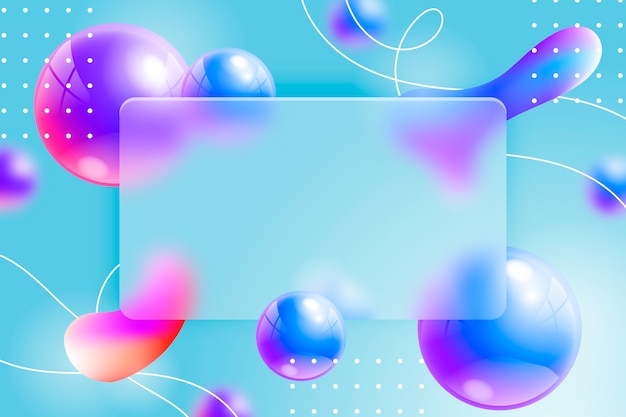 Free vector gradient glassmorphism background