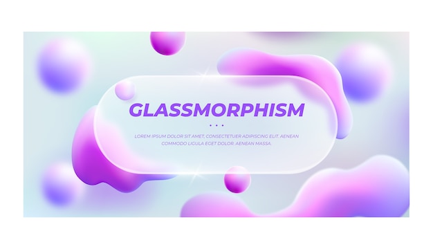 Gradient glassmorphism horizontal banner