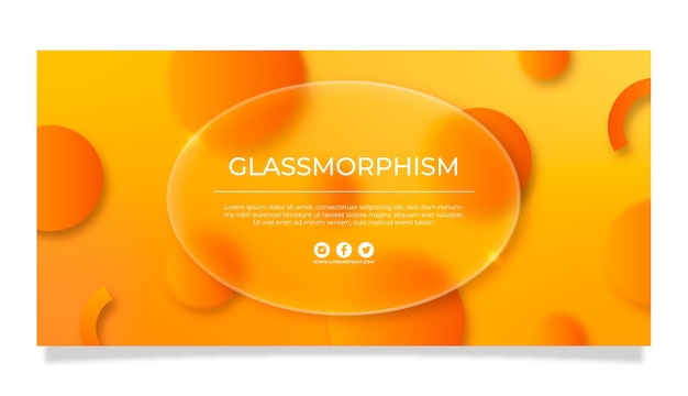 Gradient glassmorphism horizontal banner