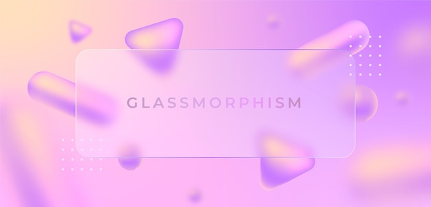 Free vector gradient glassmorphism horizontal banner