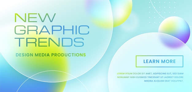 Free Vector gradient glassmorphism horizontal banner