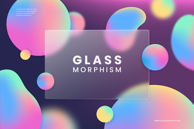 Free vector gradient glassmorphism