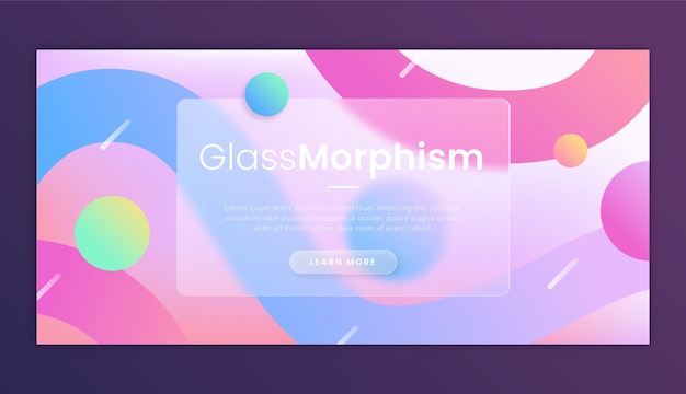 Free vector gradient glassmorphism