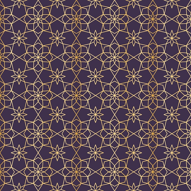 Gradient golden arabic pattern