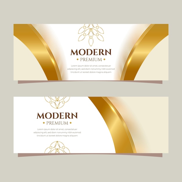 Free Vector gradient golden luxury banners