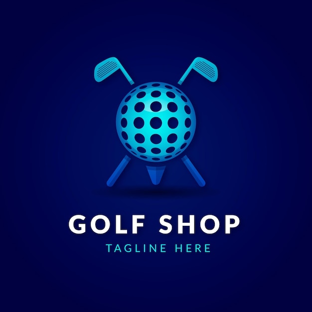 Free Vector gradient golf logo