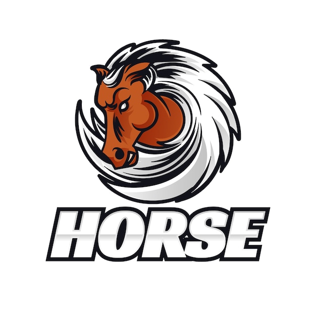 Free Vector gradient horse logo design