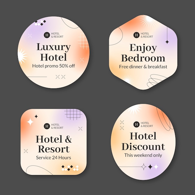 Free Vector gradient hotel template design