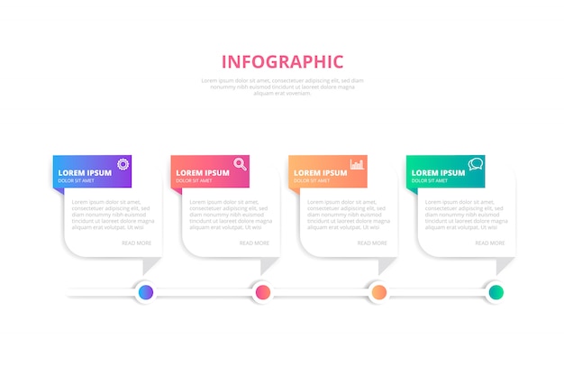 Free vector gradient infographic banner template