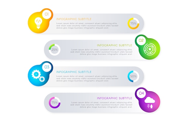 Gradient infographic concept