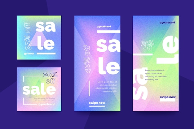 Gradient instagram sale stories collection