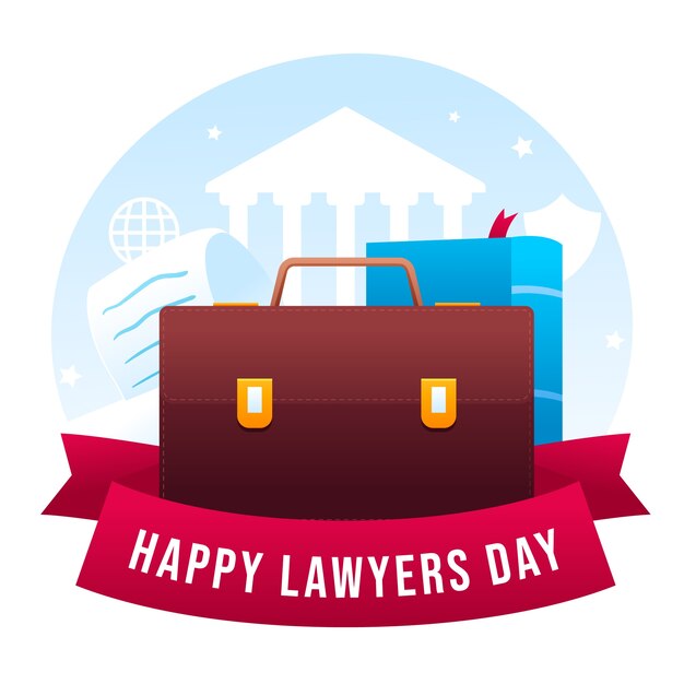 Free vector gradient lawyers day illustration