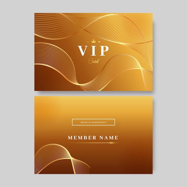 Free Vector gradient luxurious vip card template