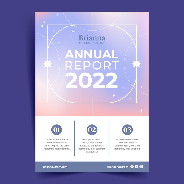 Free Vector gradient makeup artist annual report