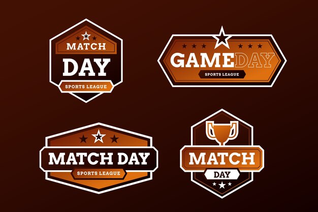 Gradient match day logo template