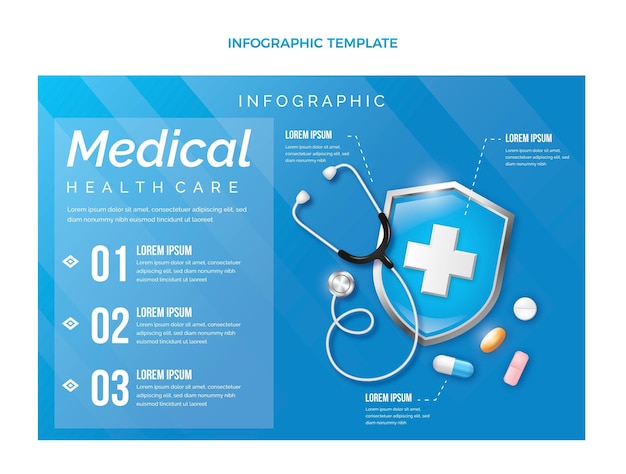 Free Vector gradient medical infographic