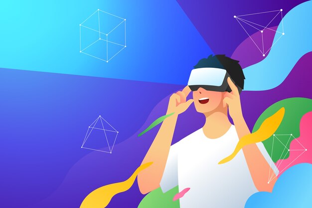 Gradient metaverse illustration