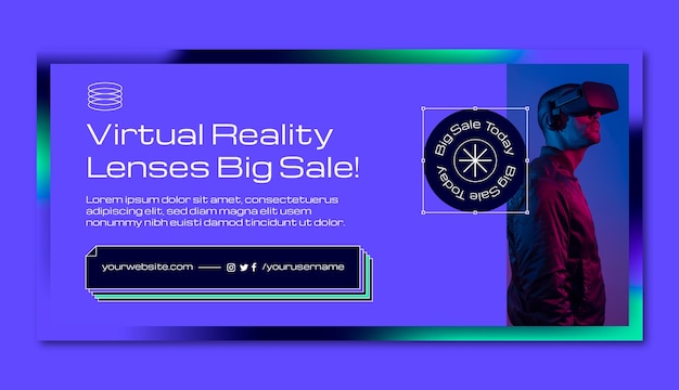 Gradient metaverse sale banner