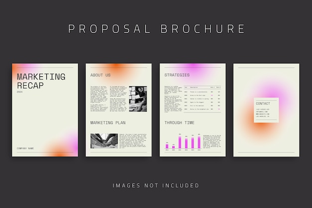 Gradient modern marketing recap proposal template