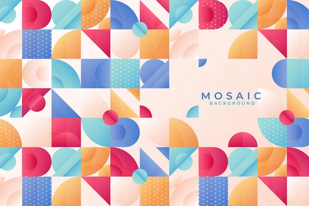 Free vector gradient mosaic background