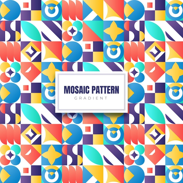 Free vector gradient mosaic pattern design