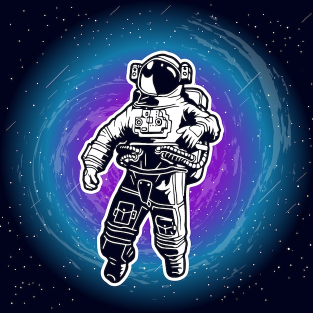 Gradient neon space explorer gaming profile picture