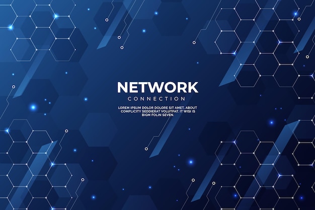 Free Vector gradient network connection background