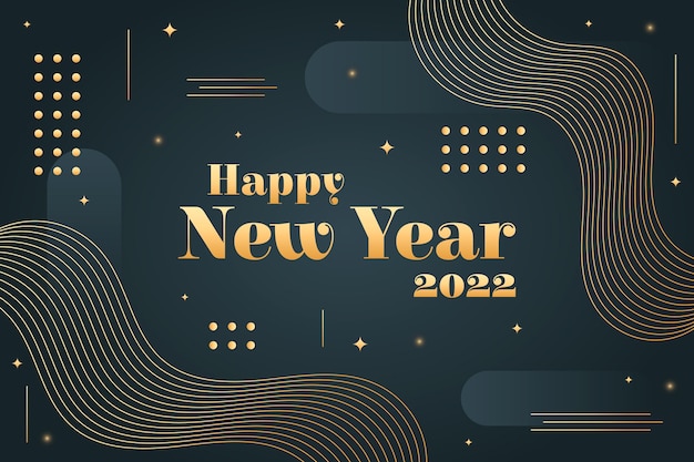 Free vector gradient new year background