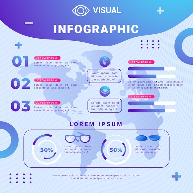 Free vector gradient ophthalmologist infographic