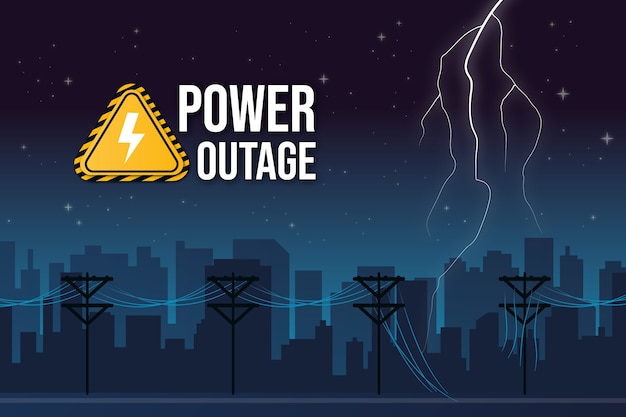 Free Vector gradient power outage background