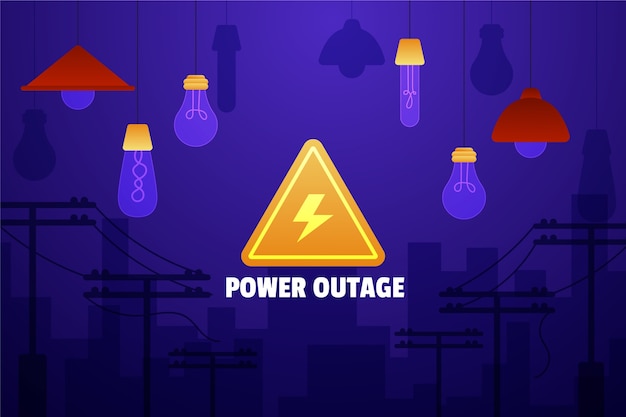 Free Vector gradient power outage background